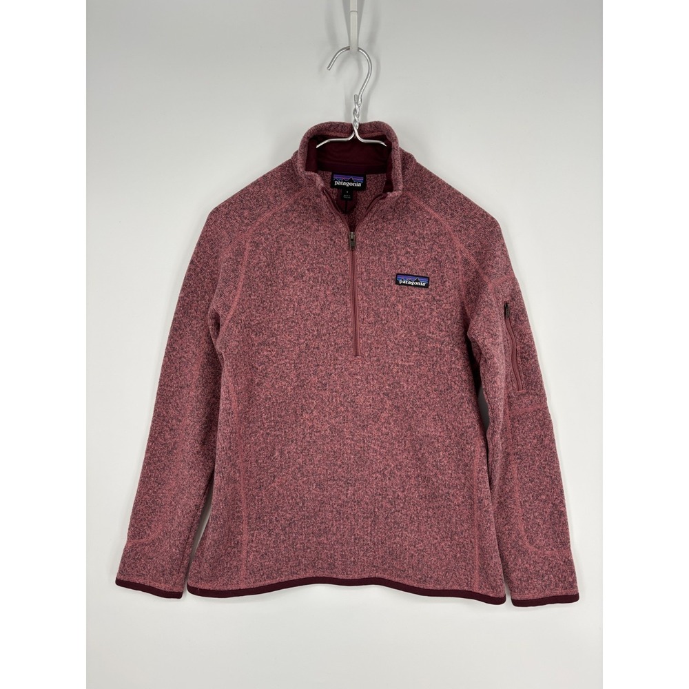 Patagonia Better Sweater Womens S Pink 1/4 Zip Pullover Sweatshirt